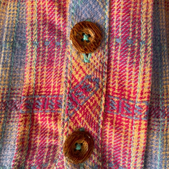 Free People Redwood Flannel Size Small Pink Plaid Babydoll Mini Dress M - Picture 8 of 14